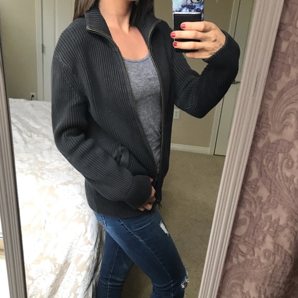 Lucky Brand Nave Blue Zip Sweater ☘️ - Picture 4 of 7